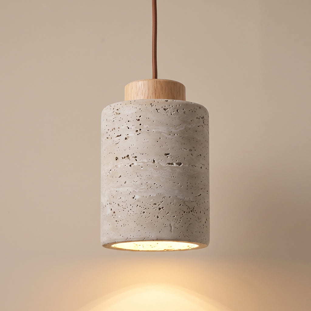 Suspension Design en Pierre Naturelle — Style Wabi Sabi pour Salon & Salle à Manger