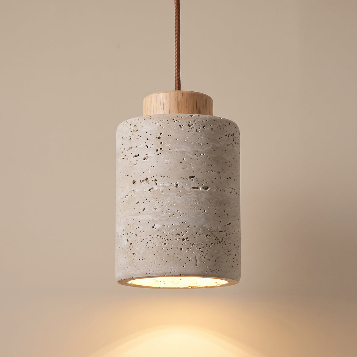 Suspension Design en Pierre Naturelle — Style Wabi Sabi pour Salon & Salle à Manger