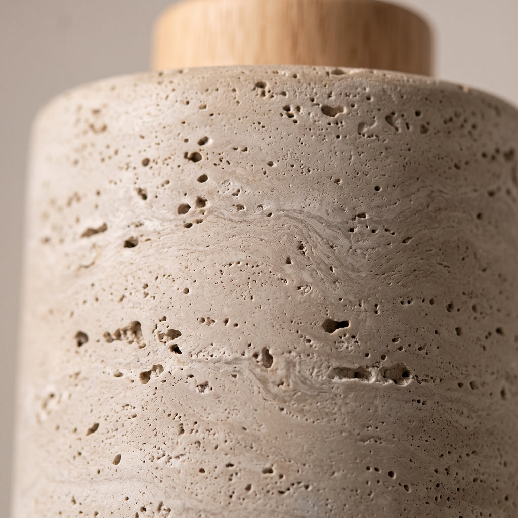 Suspension Design en Pierre Naturelle — Style Wabi Sabi pour Salon & Salle à Manger