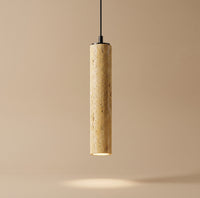 Suspension en Pierre Jaune — Luminaire Wabi Sabi pour Chambre & Restaurant