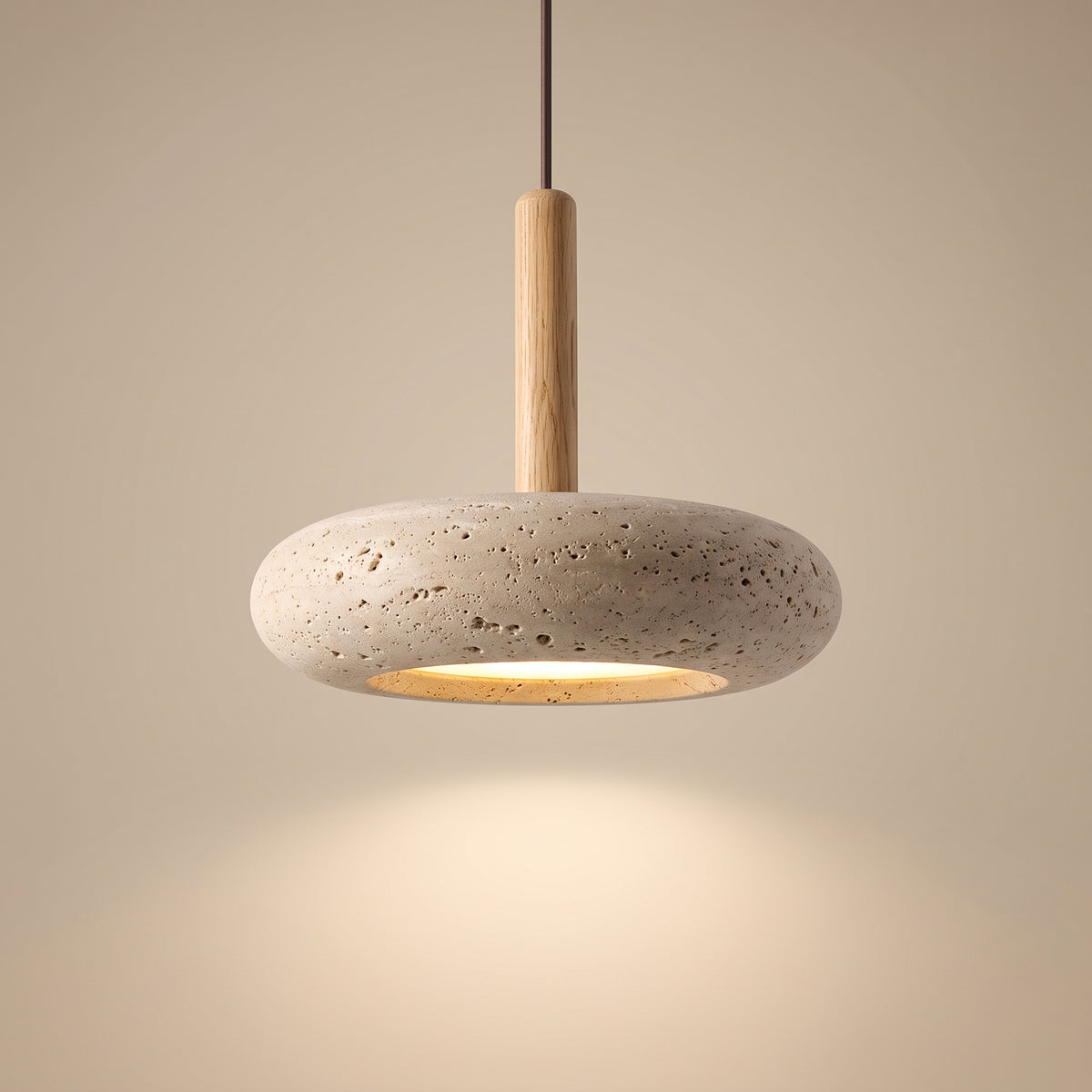 Suspension LED en Pierre Naturelle — Luminaire Design Salon & Salle à Manger