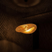 Suspension en Bambou Tressé — Lustre Salon & Salle à Manger Bohème