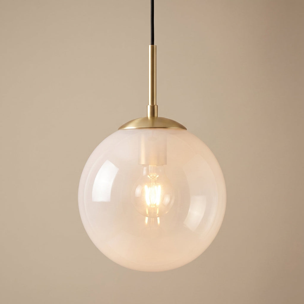 Suspension Luminaire Boule en Verre Fumé — Salon & Chambre