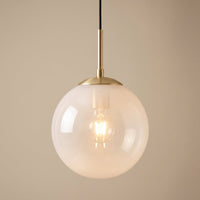 Suspension Luminaire Boule en Verre Fumé — Salon & Chambre
